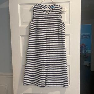 J McLaughlin Striped Dress Knee Length with pockets!